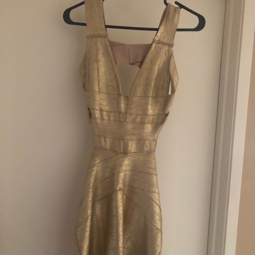 Gold Bandage Dress